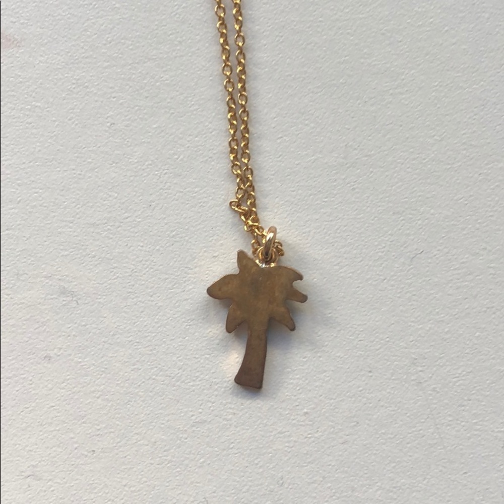 gold palm tree necklace